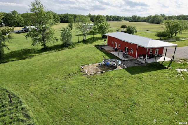 1821 Zion Hill Rd, Centralia, IL 62801 - view of green lawn with a pole building, a view of rural / pastoral area, and an outbuilding