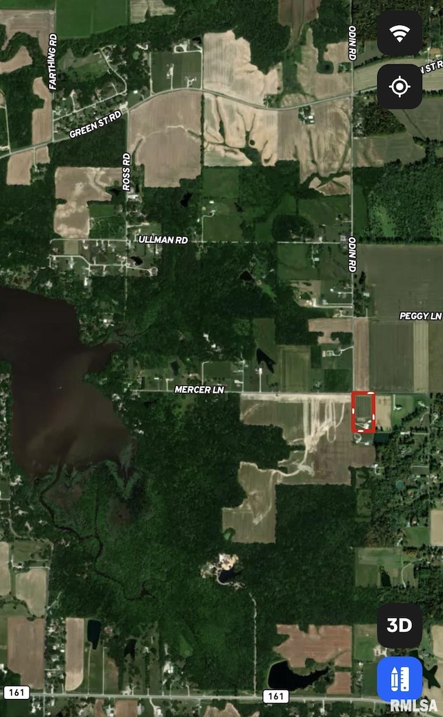 1821 Zion Hill Rd, Centralia, IL 62801 - aerial overview of property's location