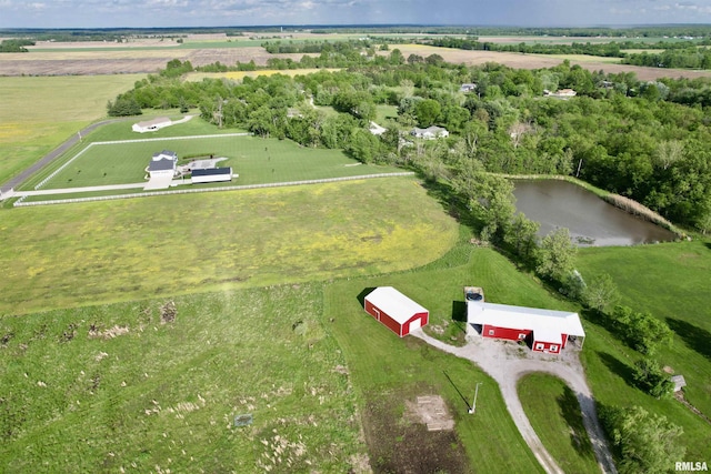 1821 Zion Hill Rd, Centralia, IL 62801 - overview of rural landscape with a nearby body of water