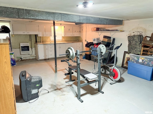 storage area with heating unit