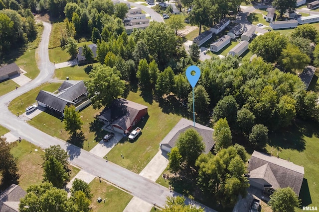 drone / aerial view featuring a residential view