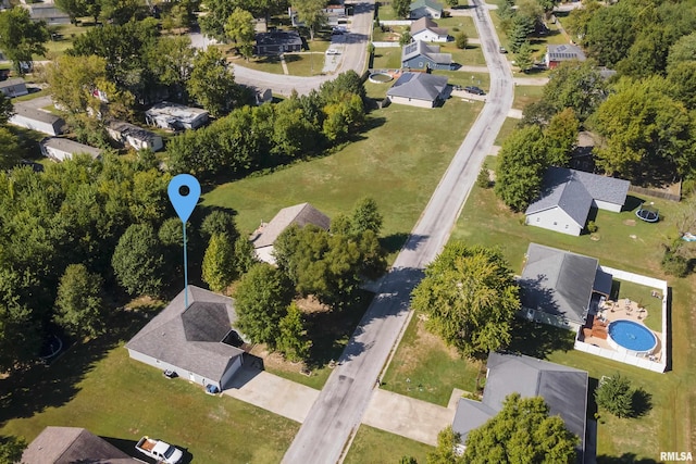 drone / aerial view featuring a residential view