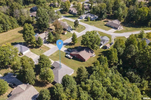 drone / aerial view featuring a residential view