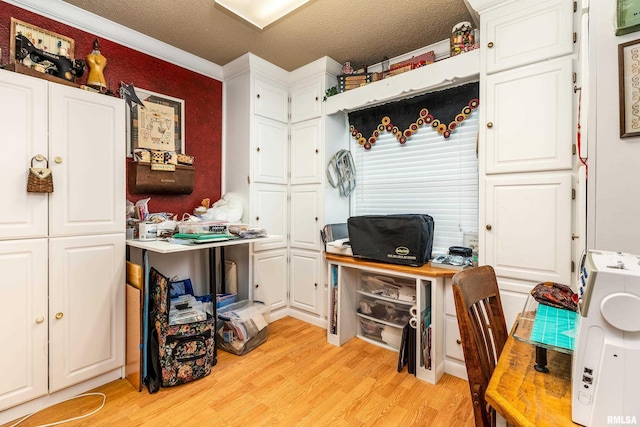 24 Karen Dr, Christopher, IL 62822 - home office with light wood-style floors and a textured ceiling