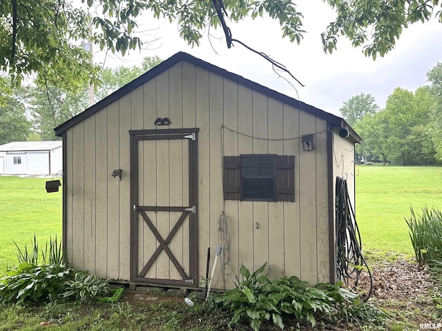 view of shed