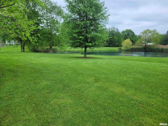 325 W N St, Dix, IL 62830 - view of yard with a water view