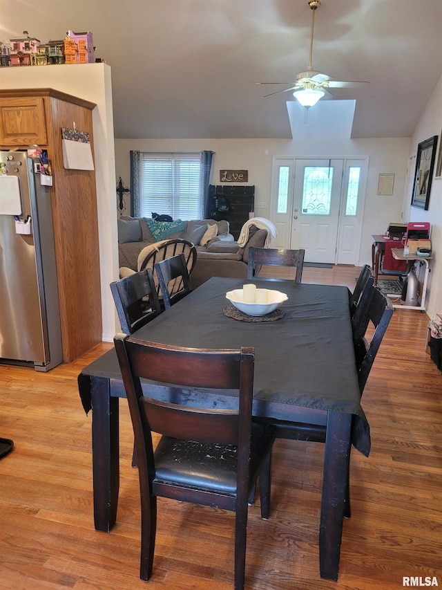 325 W N St, Dix, IL 62830 - dining area featuring light wood finished floors and a ceiling fan