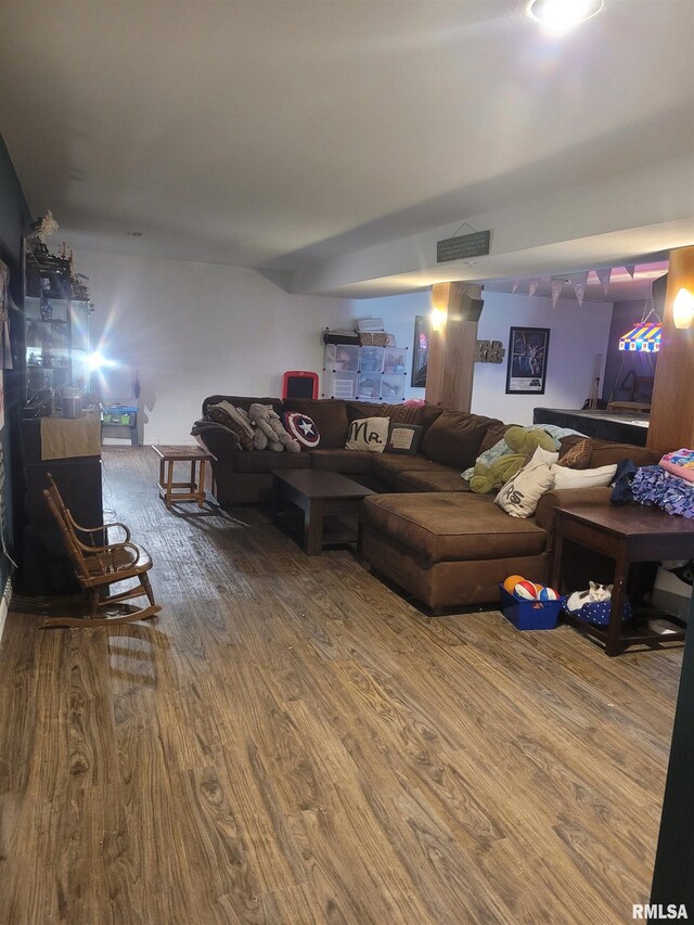 325 W N St, Dix, IL 62830 - living room featuring visible vents and wood finished floors