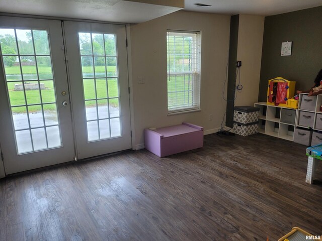 325 W N St, Dix, IL 62830 - doorway featuring a wealth of natural light, baseboards, french doors, and dark wood finished floors
