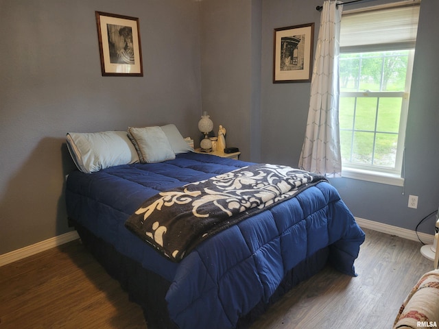 325 W N St, Dix, IL 62830 - bedroom featuring multiple windows, wood finished floors, and baseboards