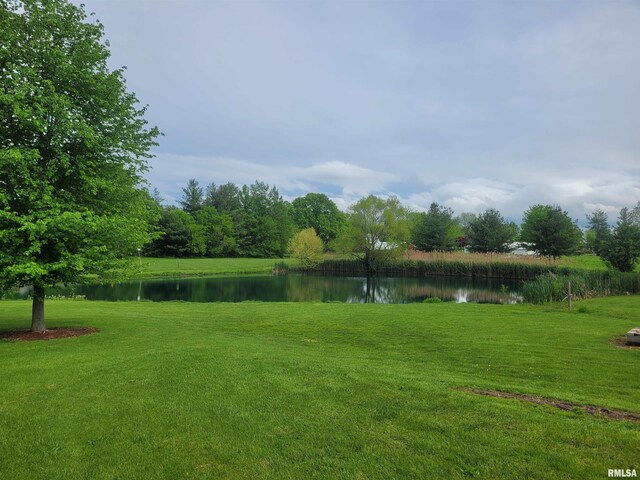 325 W N St, Dix, IL 62830 - view of yard with a water view