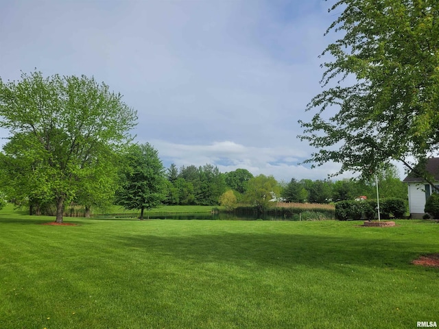 325 W N St, Dix, IL 62830 - view of yard with a water view