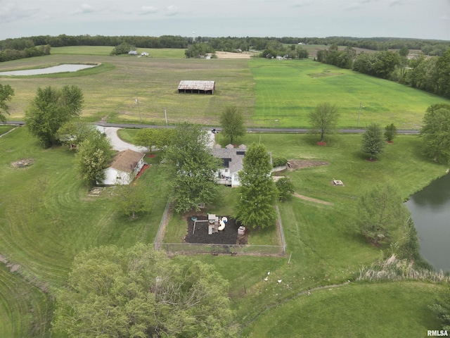325 W N St, Dix, IL 62830 - birds eye view of property featuring a rural view and a water view
