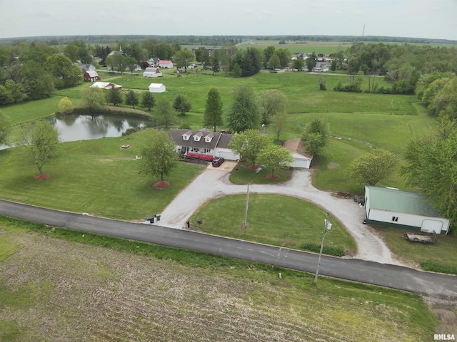 325 W N St, Dix, IL 62830 - drone / aerial view with a water view and a rural view