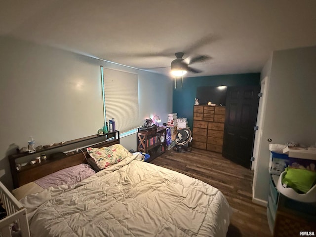 85 W State Highway 146, Golconda, IL 62938 - bedroom featuring ceiling fan and wood finished floors