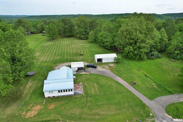 85 W State Highway 146, Golconda, IL 62938 - birds eye view of property with a rural view and a forest view