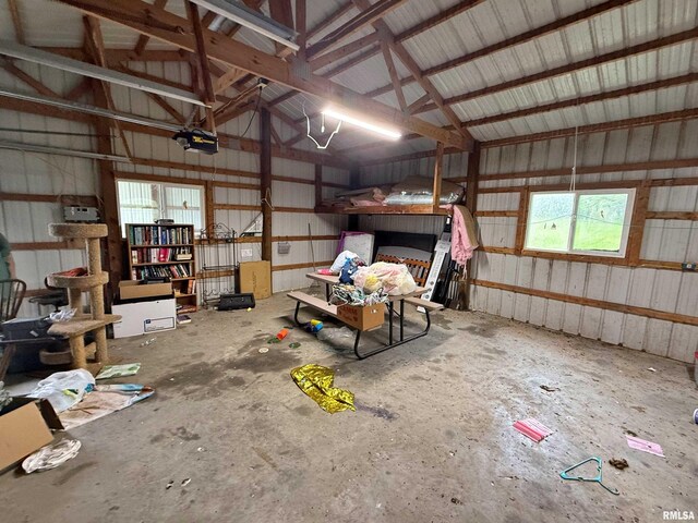 85 W State Highway 146, Golconda, IL 62938 - garage with a garage door opener and metal wall