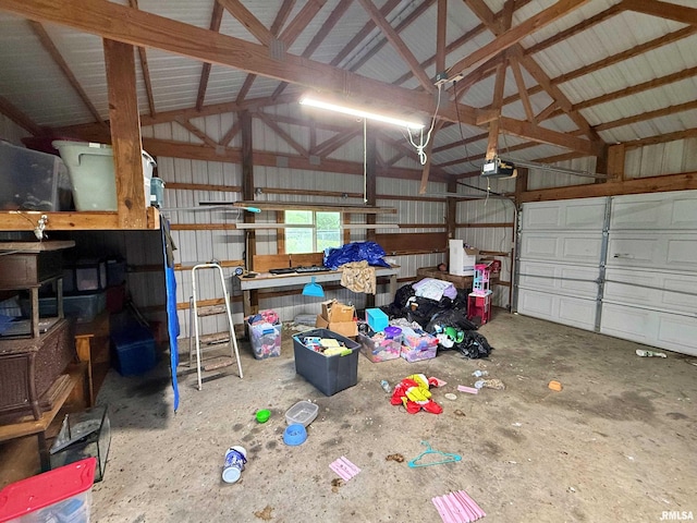 85 W State Highway 146, Golconda, IL 62938 - garage with a garage door opener and metal wall