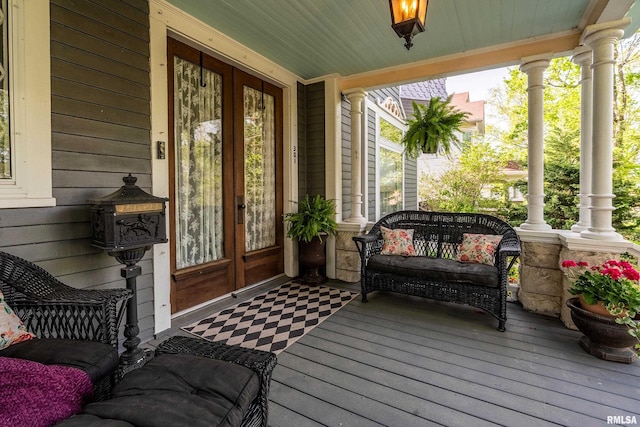 301 W High St, Anna, IL 62906 - doorway to property with a porch and french doors