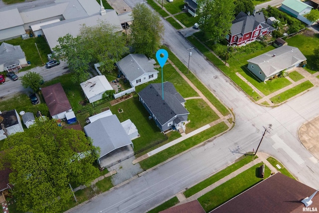 aerial view of residential area