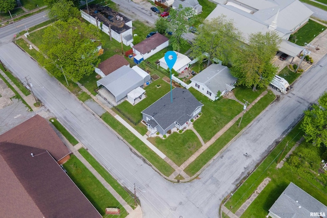 aerial perspective of suburban area