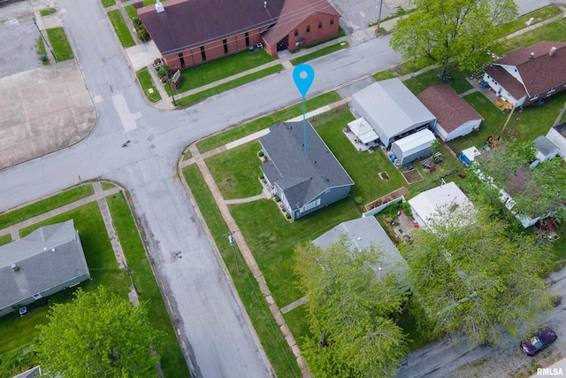 aerial view of residential area