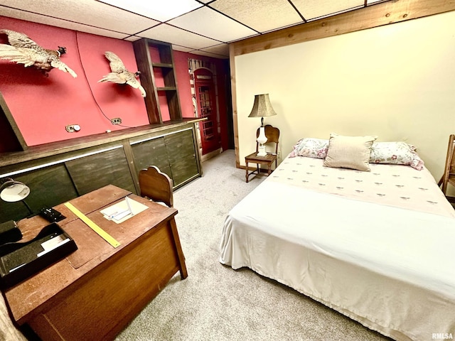 7 Lakewood Dr, Centralia, IL 62801 - carpeted bedroom featuring a paneled ceiling