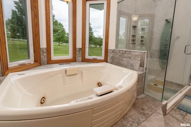 500 Swink Ln, Jonesboro, IL 62952 - bathroom with a shower stall and a whirlpool tub
