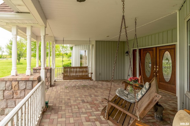 500 Swink Ln, Jonesboro, IL 62952 - view of patio featuring covered porch