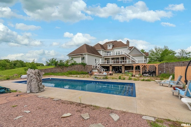 500 Swink Ln, Jonesboro, IL 62952 - view of pool with stairway, a patio area, and fence