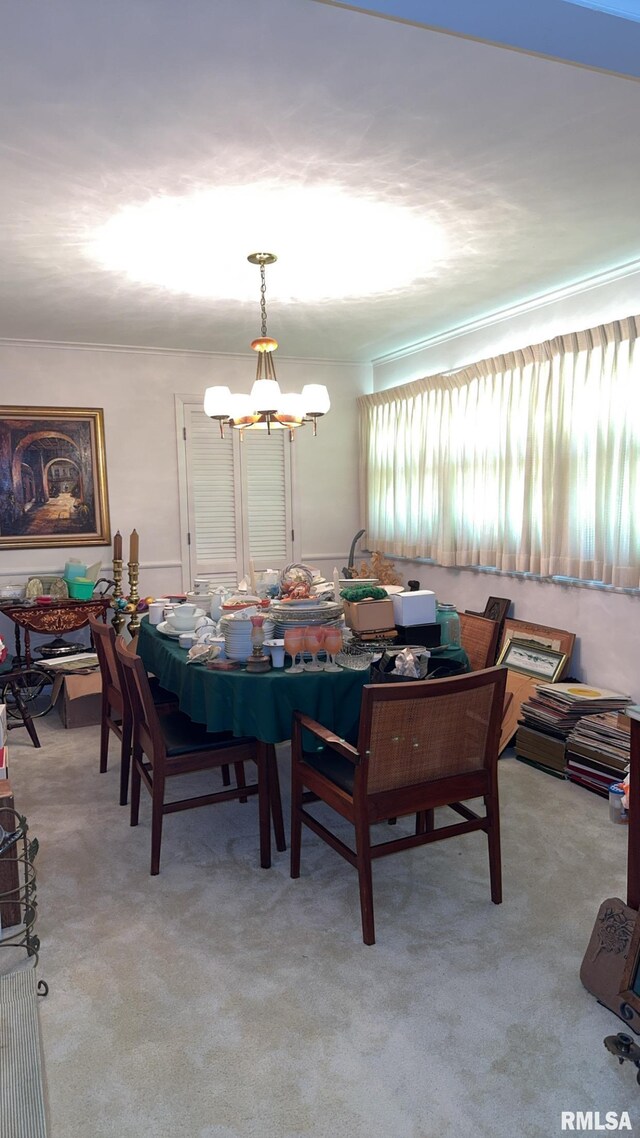 15048 State Highway 14, Benton, IL 62812 - carpeted dining room with a chandelier