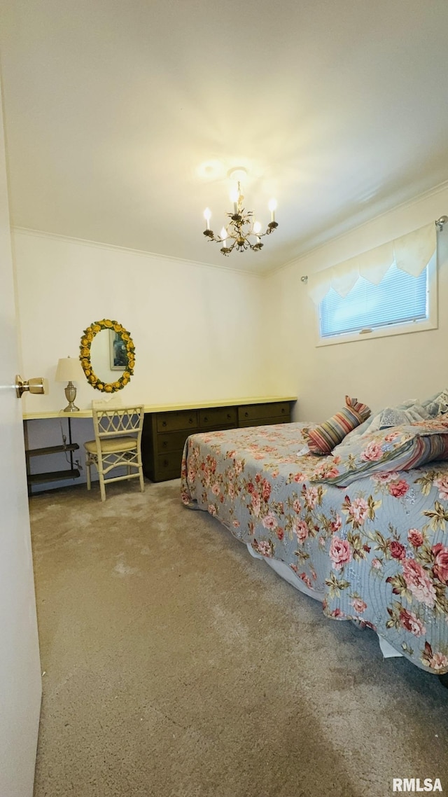 15048 State Highway 14, Benton, IL 62812 - carpeted bedroom with a chandelier