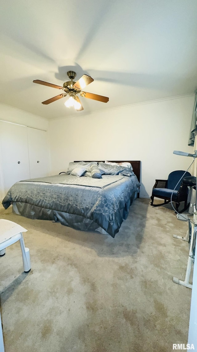 15048 State Highway 14, Benton, IL 62812 - carpeted bedroom with a ceiling fan