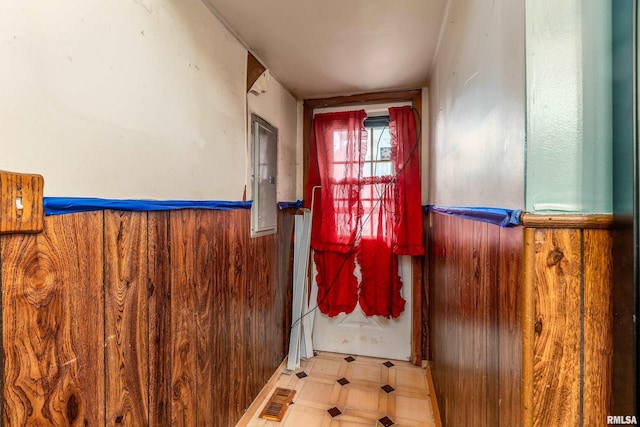 1104 Barham Ave, Johnston City, IL 62951 - doorway featuring a wainscoted wall
