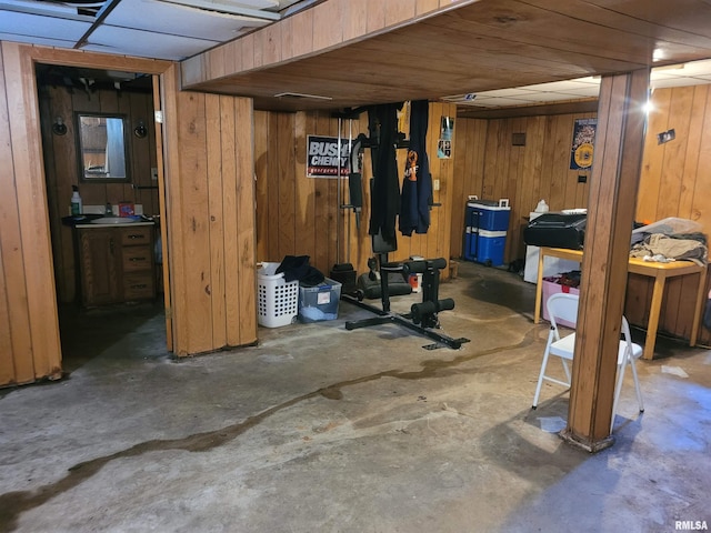 1806 Pace Ave, Mount Vernon, IL 62864 - finished basement with wood walls