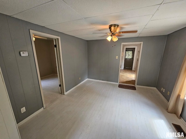 2307 Perkins Ave Unit A, Mount Vernon, IL 62864 - empty room featuring ceiling fan, light wood-style floors, and baseboards