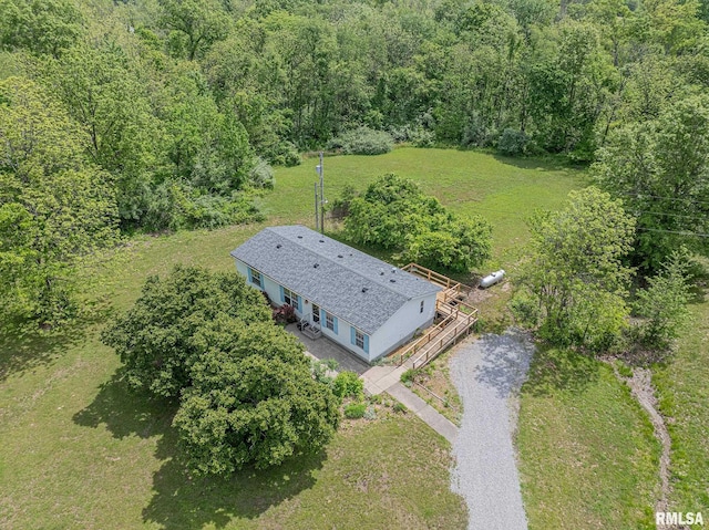 15751 E Tolle Rd, Mount Vernon, IL 62864 - view from above of property featuring a heavily wooded area