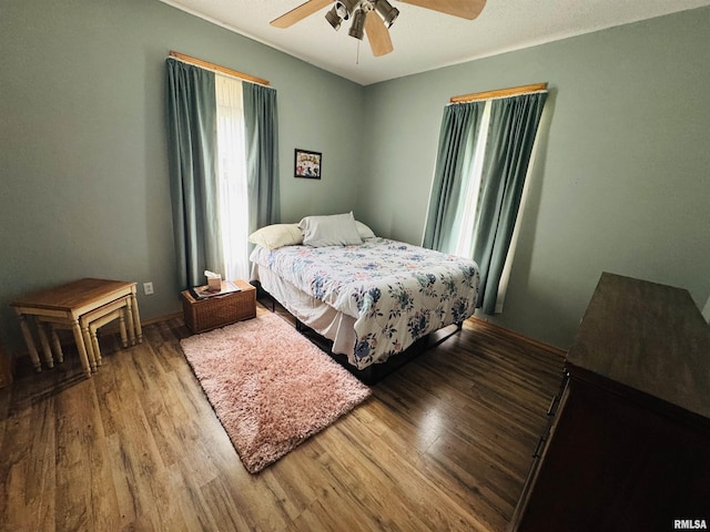 3621 Andrews Ct, Salem, IL 62881 - bedroom featuring wood finished floors and ceiling fan