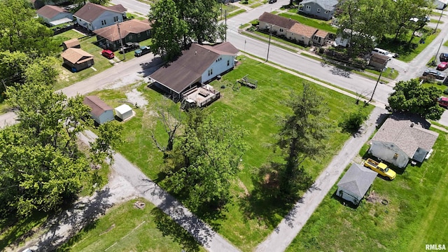 aerial perspective of suburban area
