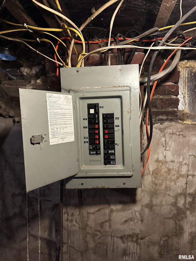 402 S Main St, Benton, IL 62812 - utility room featuring electric panel