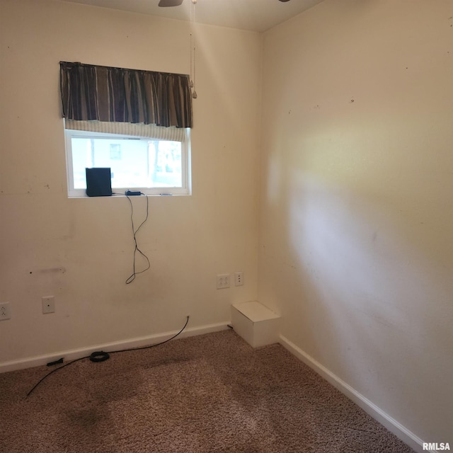 15267 N Woodlawn Ln, Woodlawn, IL 62898 - empty room with carpet, baseboards, and a ceiling fan