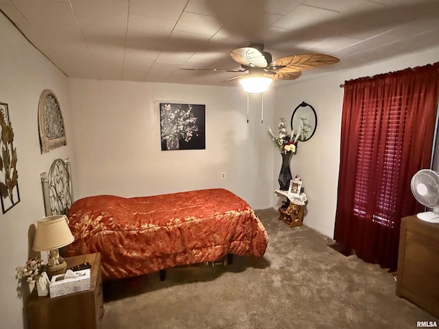 6556 S US-45 Rd, Brookport, IL 62910 - carpeted bedroom with a ceiling fan