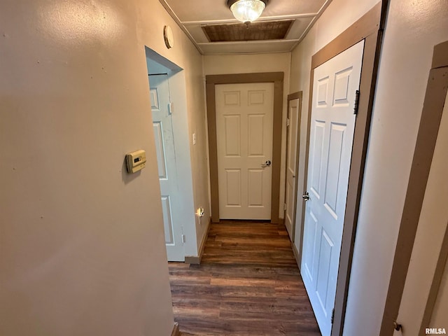 6556 S US-45 Rd, Brookport, IL 62910 - hallway featuring dark wood finished floors