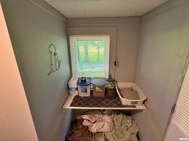 6556 S US-45 Rd, Brookport, IL 62910 - bathroom with a paneled ceiling