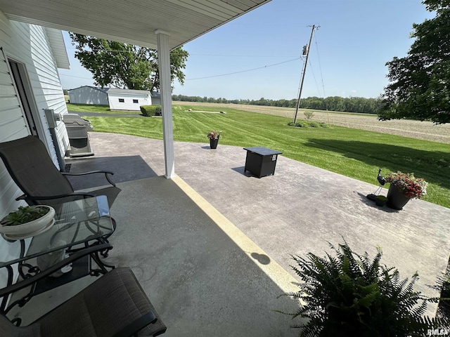 23208 N US Highway 51, Centralia, IL 62801 - view of patio featuring a view of rural / pastoral area and an outdoor structure