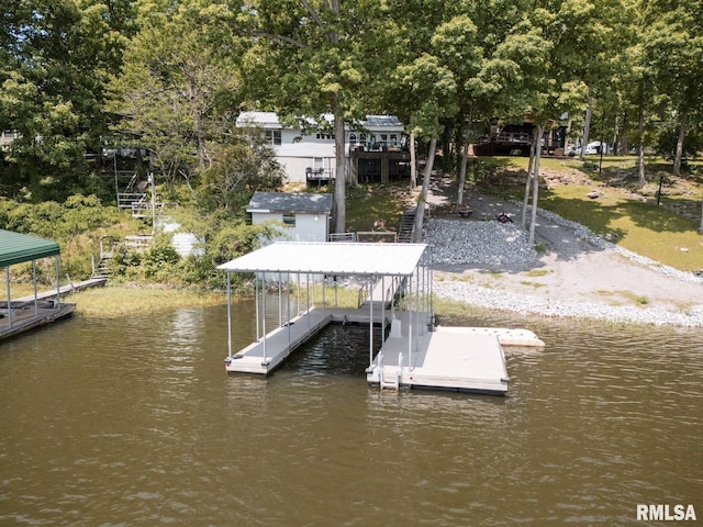2560 Egyptian Hills Dr, Creal Springs, IL 62922 - dock featuring a water view