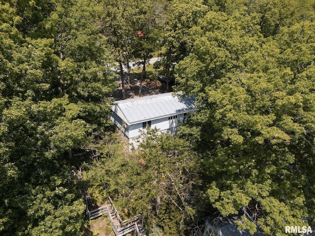 2560 Egyptian Hills Dr, Creal Springs, IL 62922 - aerial view of property and surrounding area featuring a heavily wooded area