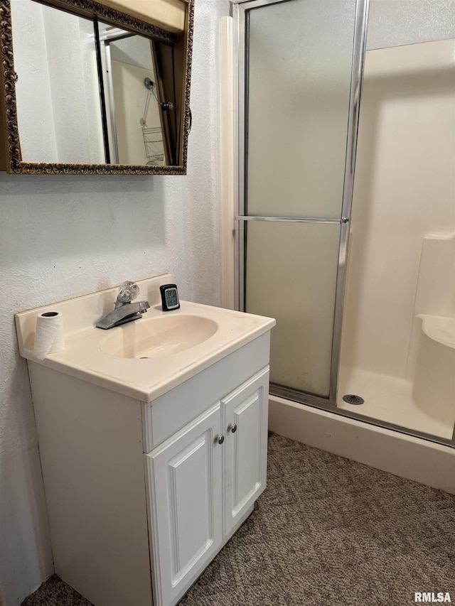 405 S Park Ct, Percy, IL 62292 - bathroom with a shower stall and vanity