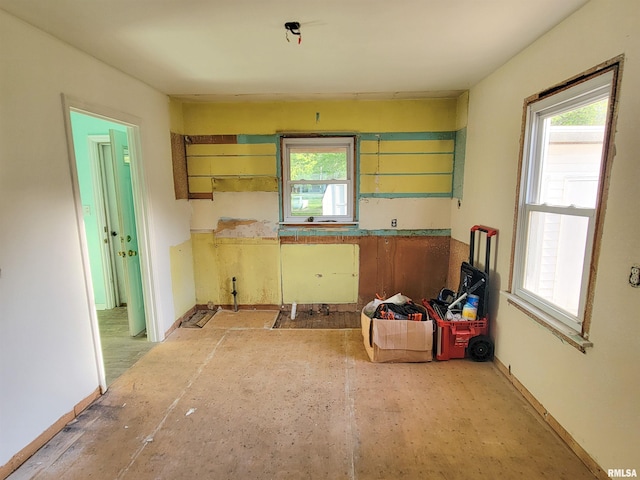 225 Hickory St, Flora, IL 62839 - kitchen with plenty of natural light and baseboards