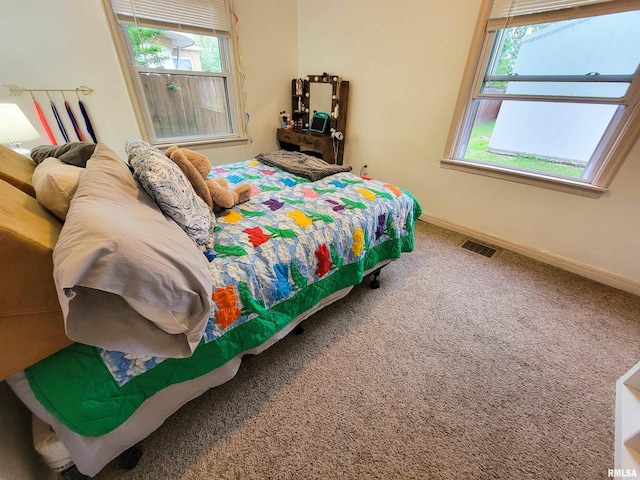 214 W 12th St, Flora, IL 62839 - carpeted bedroom featuring multiple windows and baseboards